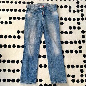 Parasuco Y2K Acid Wash Distressed Slim Straight Leg Jeans